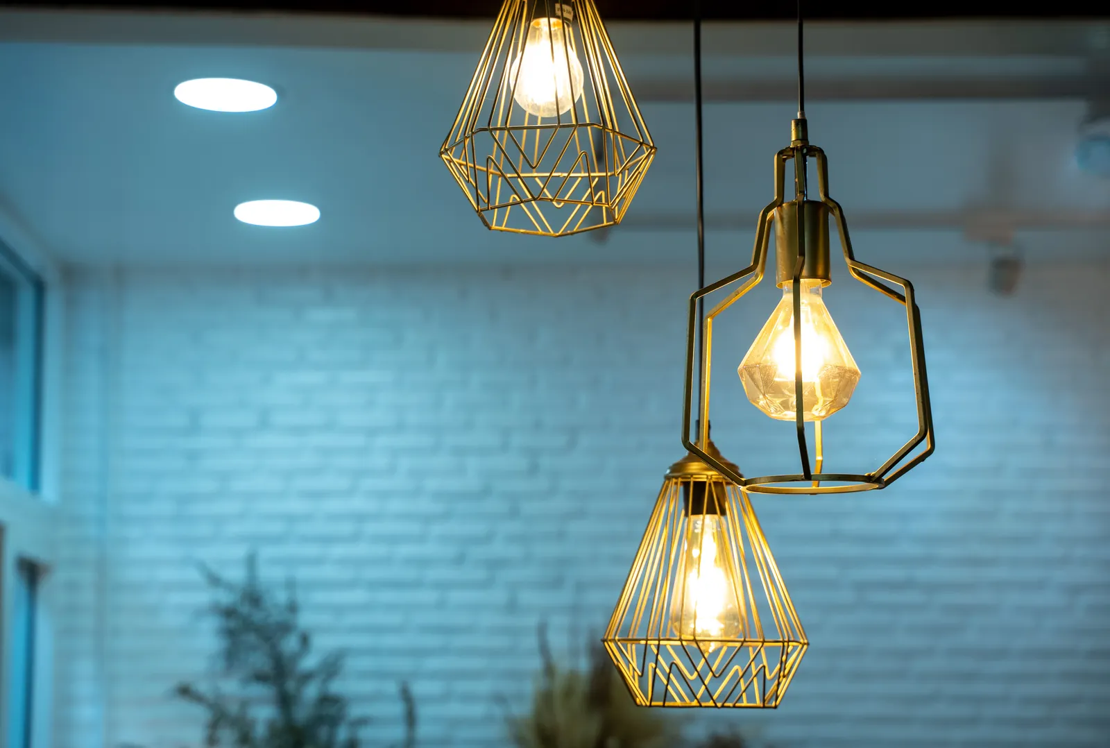 Gold pendant light fixtures 1600